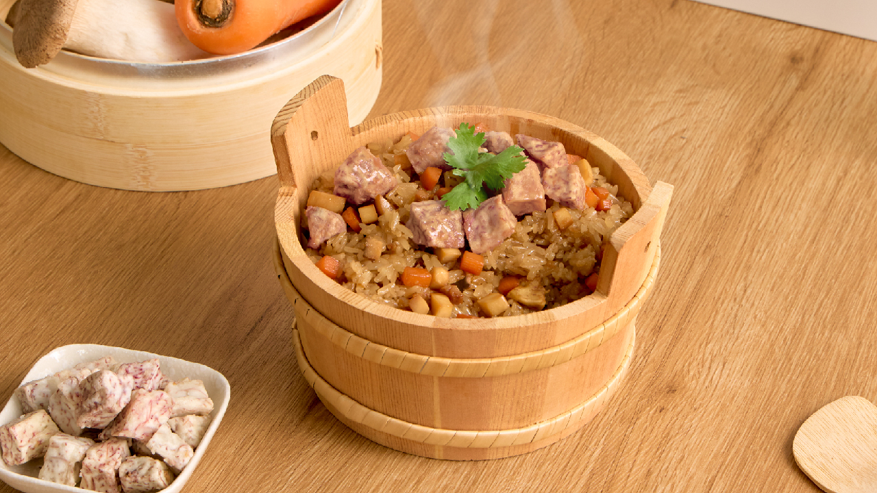 Vegetarian Taro Sticky Rice Image