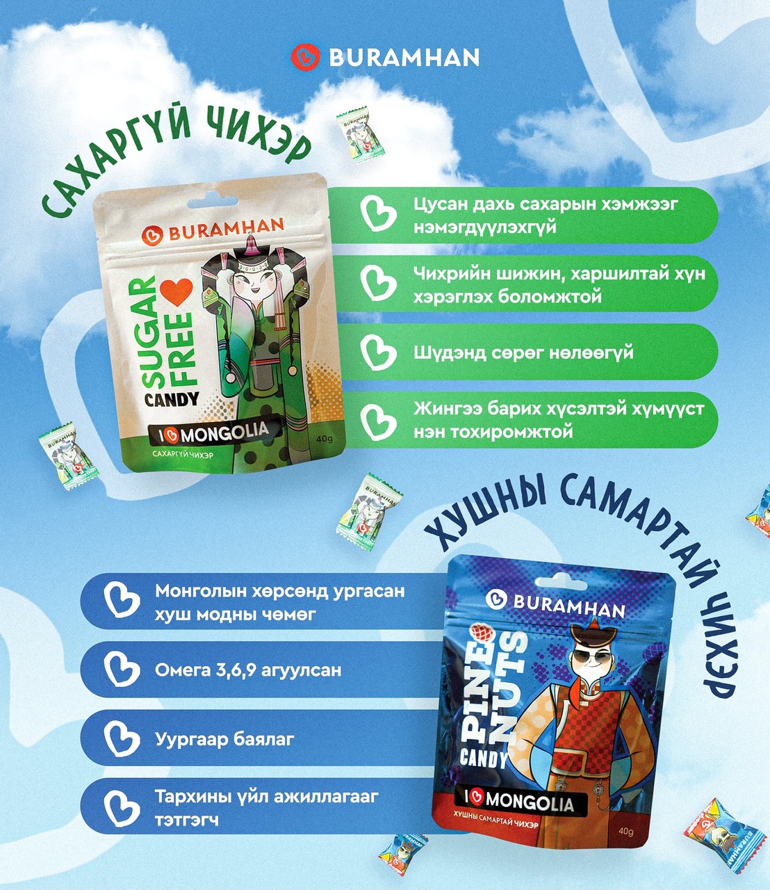 モンゴル松の実キャンディ イメージ