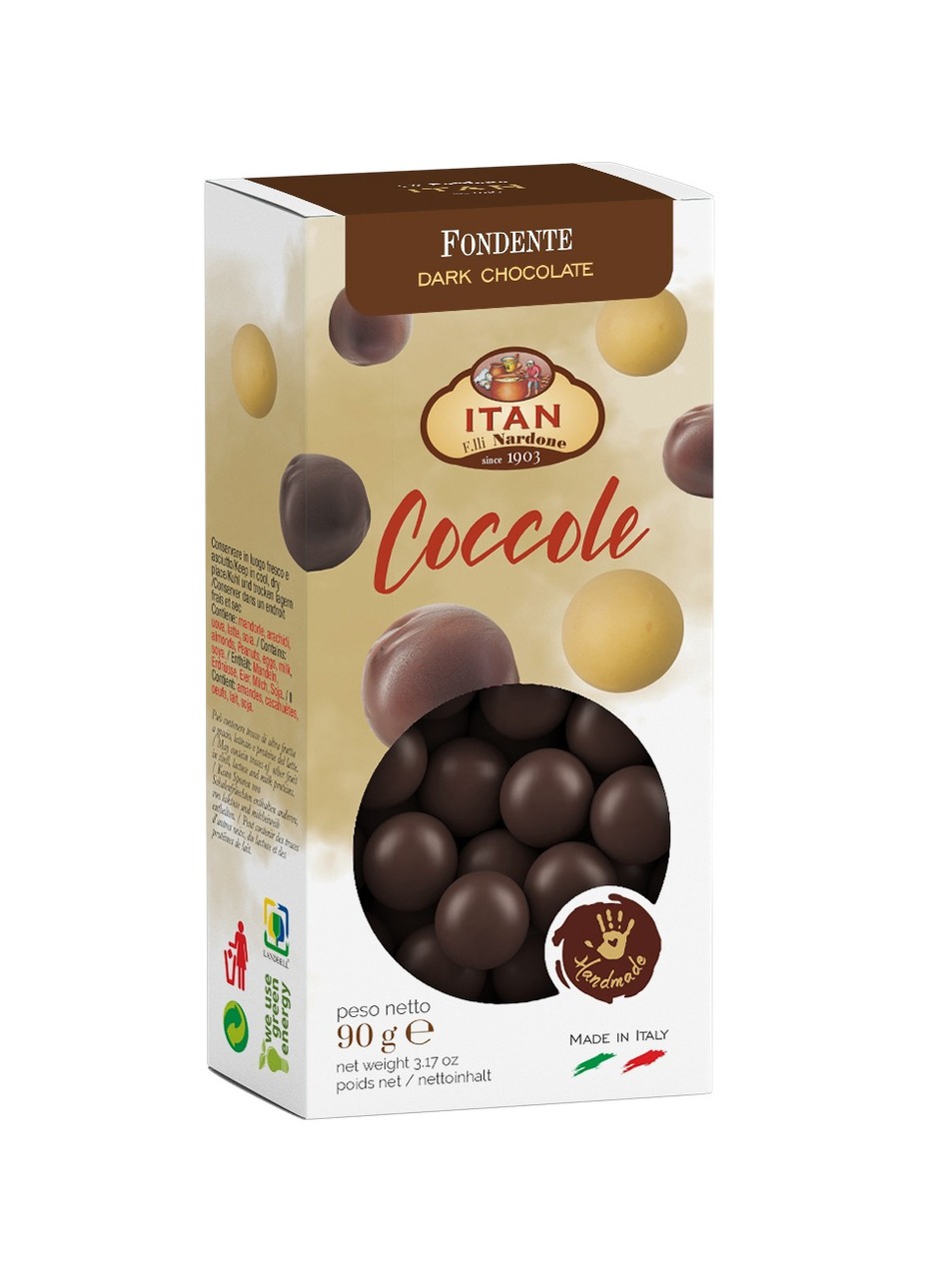 COCCOLE SOFT WHITE NOUGAT DRAGEES COVERED WITH CHOCOLATE  Image