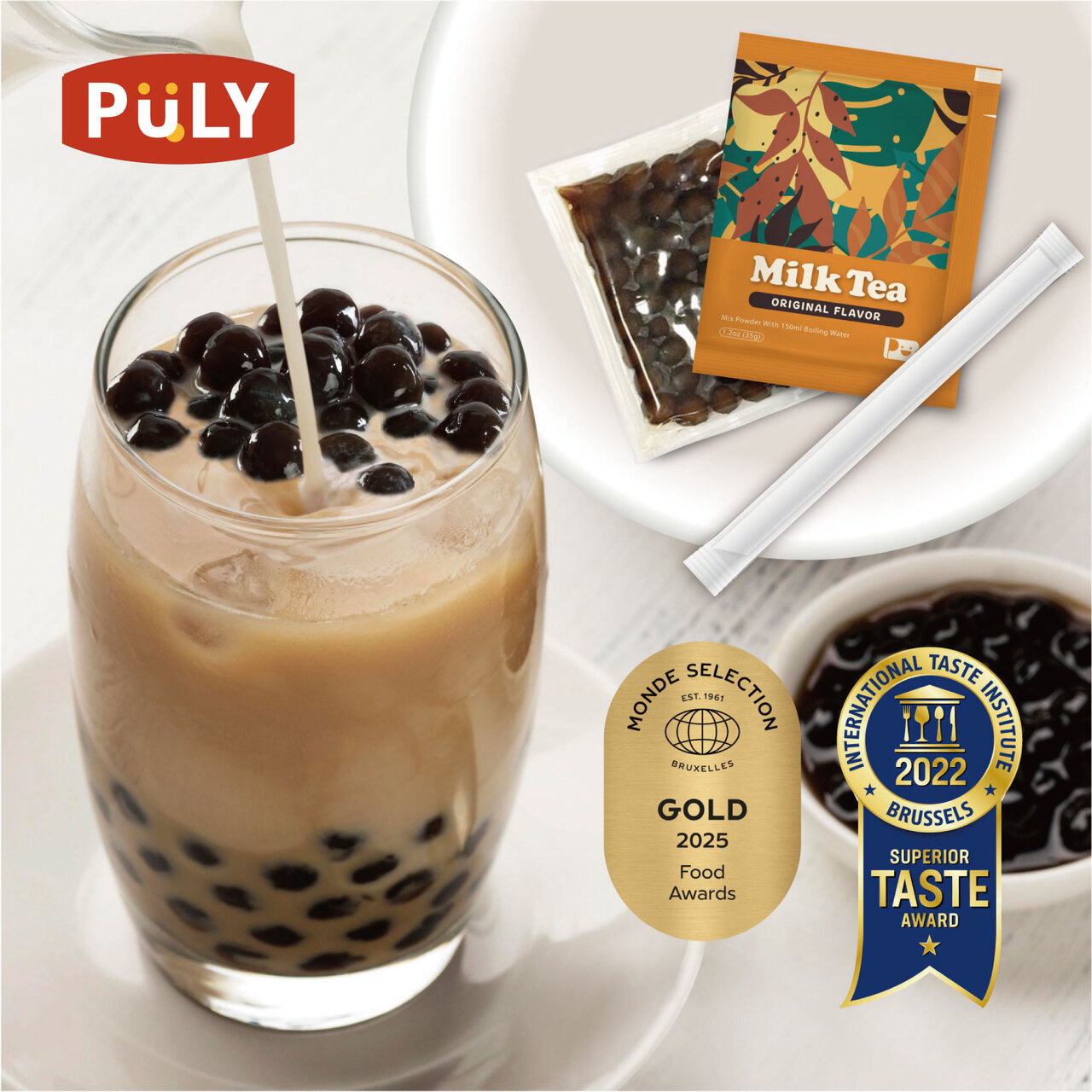 Ambient Temperature Instant Boba-Microwaveable Cup Kit Image