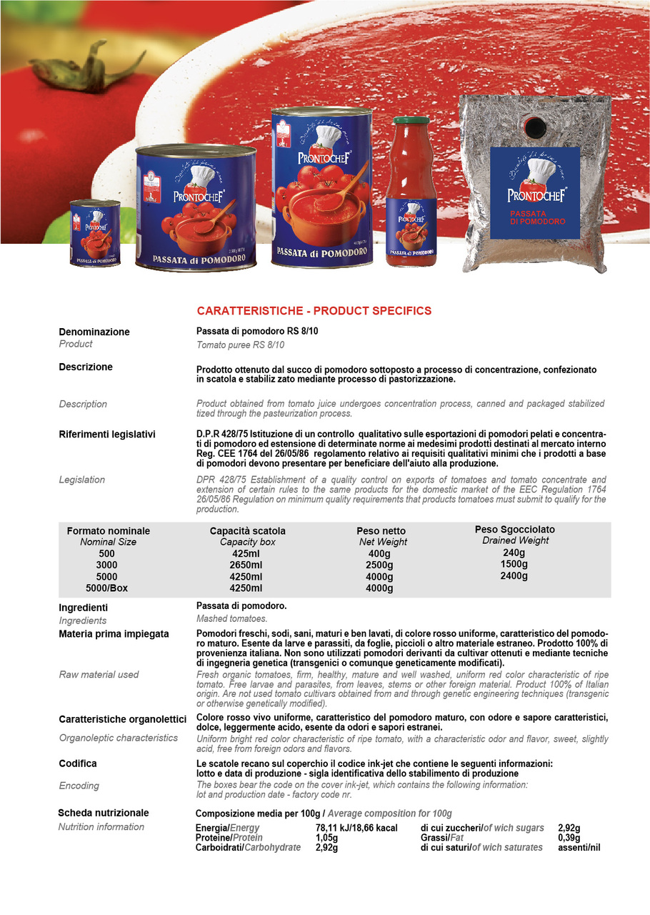 Prontochef tomato sauce Image