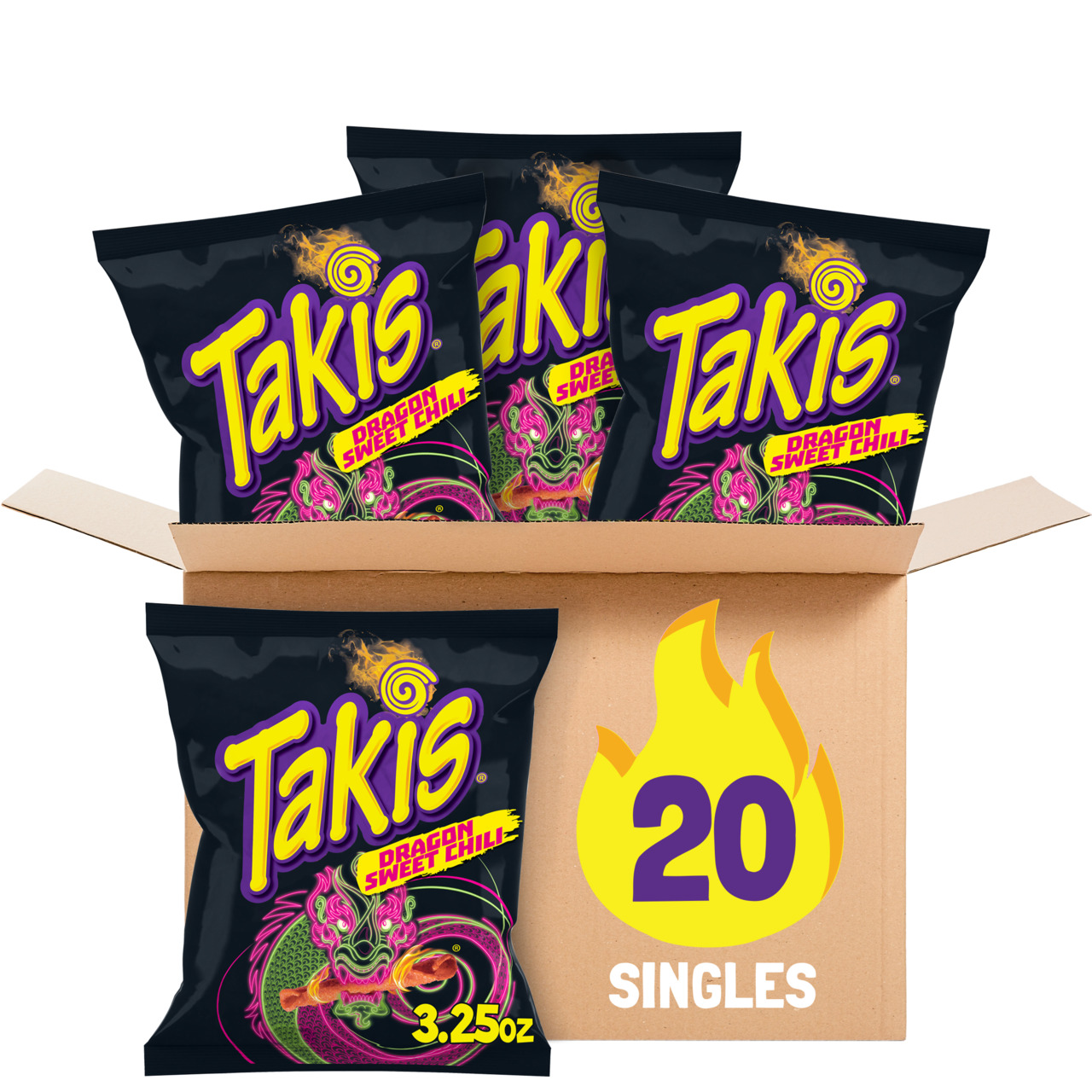 Takis Dragon Sweet Chili rolled tortilla chips Image