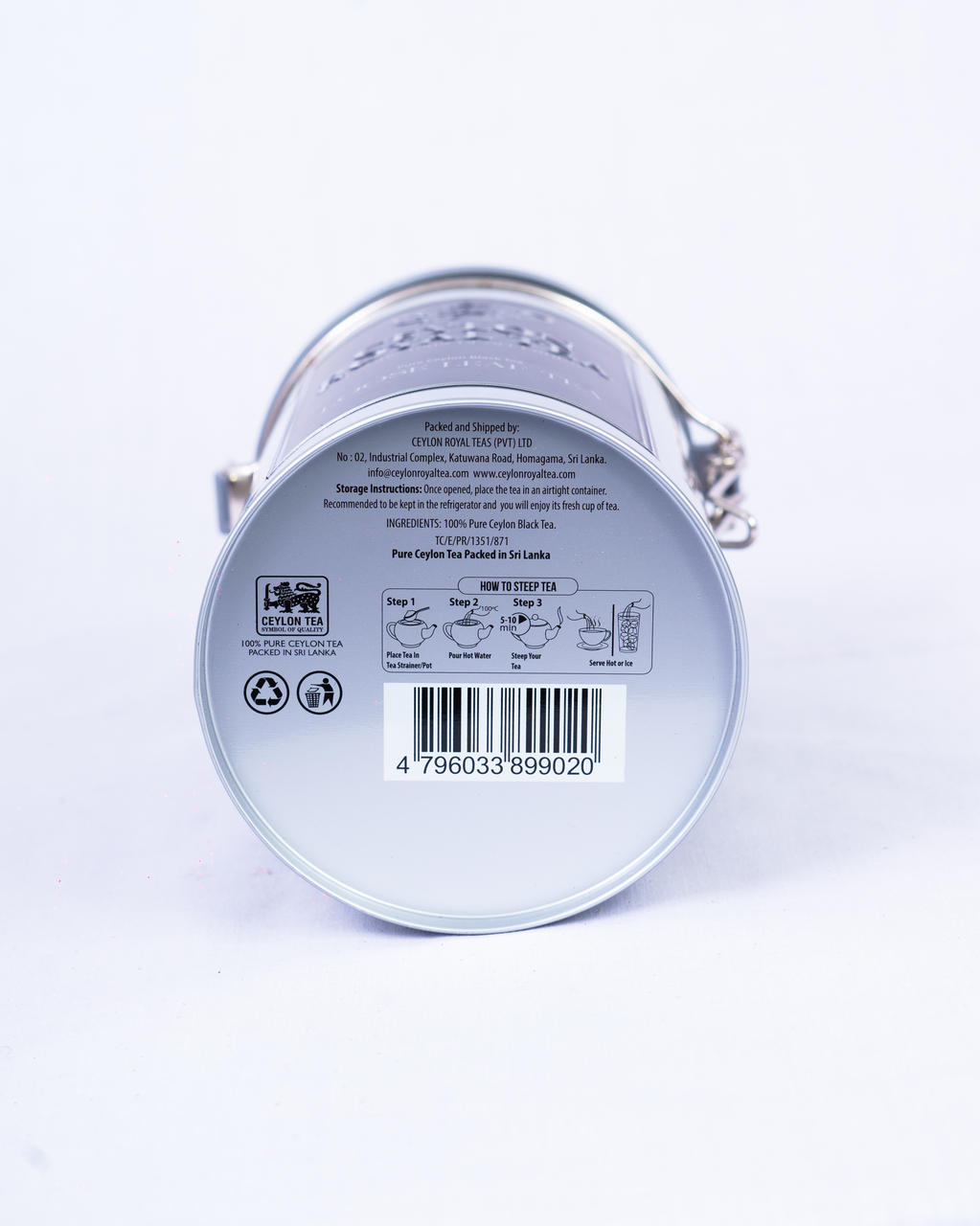 Ceylon Royal Tea Lockable Round Metal Caddy Gift Range Image