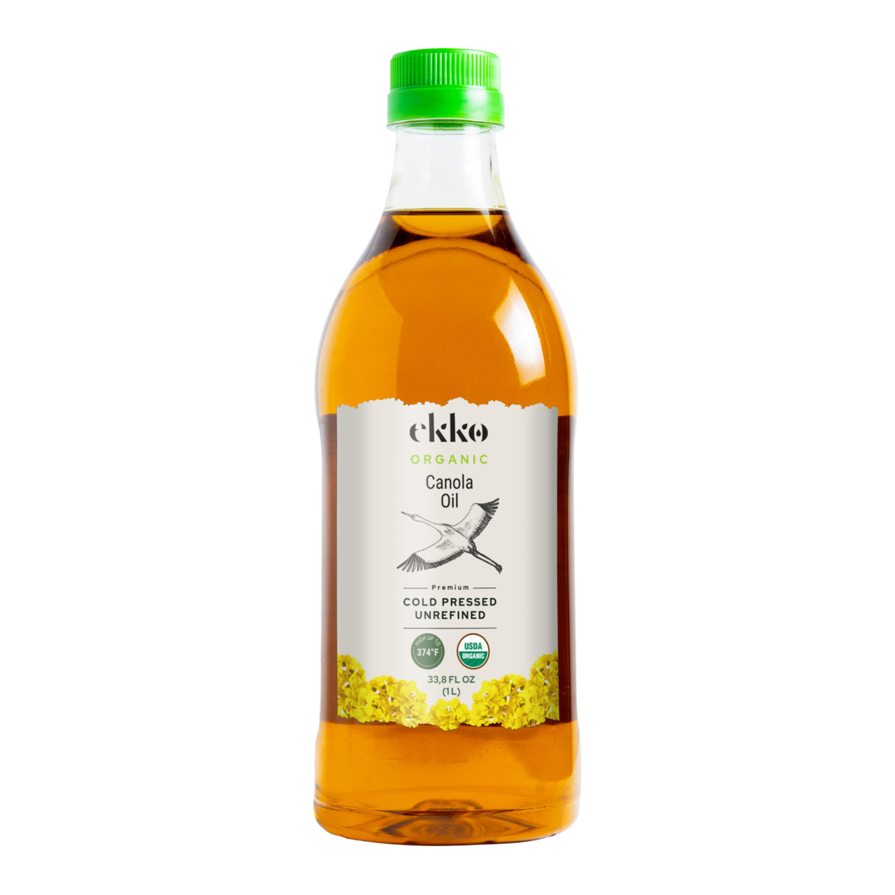 EKKO Organic Cold-Pressed Unrefined Canola Oil Image