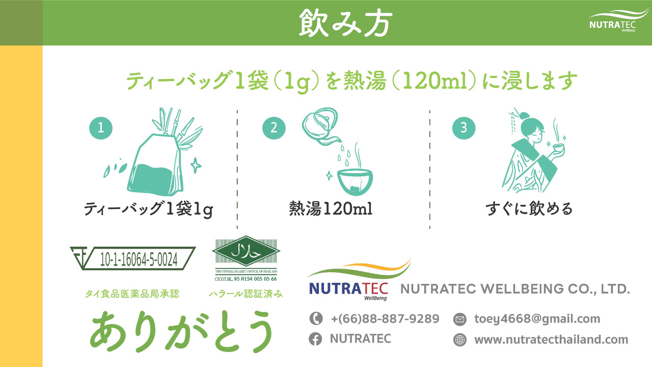 BAMBOO CHA (Bamboo Leaf Mixed with Pandanus Beverage) :  Premium Organic Bamboo Leaf Tea (Caffeine-Free) Image