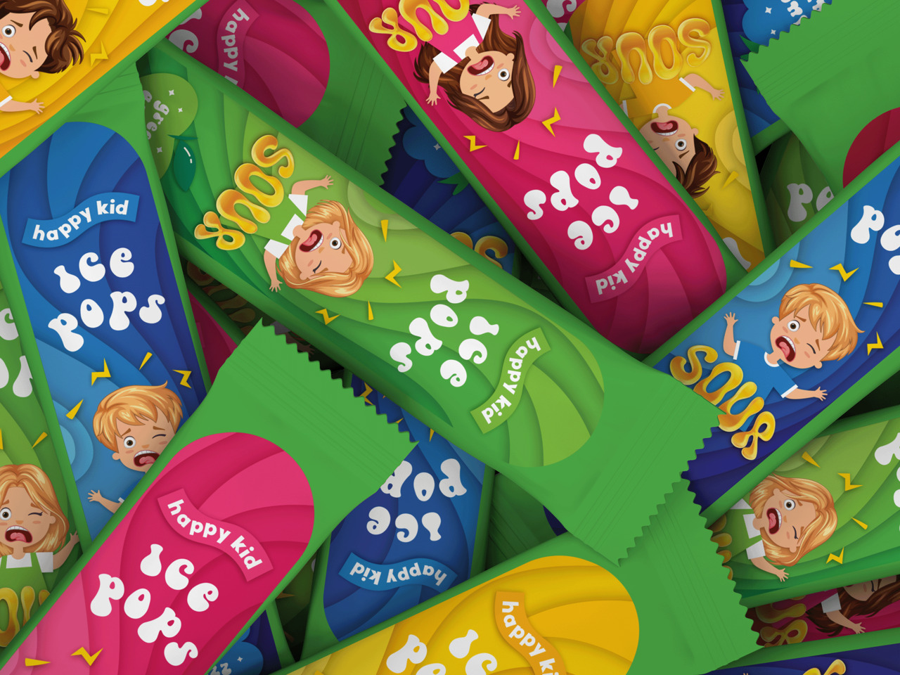 Happy Kid SOUR Ice Pops Image