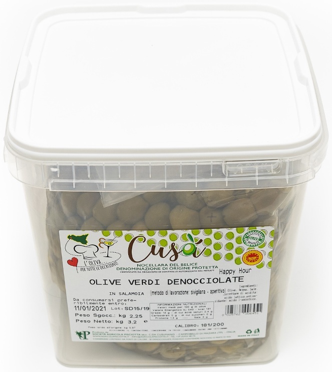 Green olives in brine Nocellara del Belice - bucket or pouche  Image