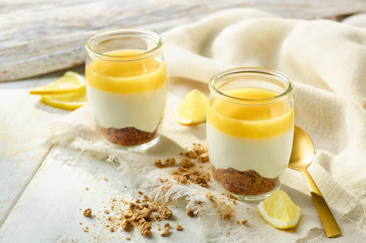 Premium Multilayered dessert in glass ramekin  Image