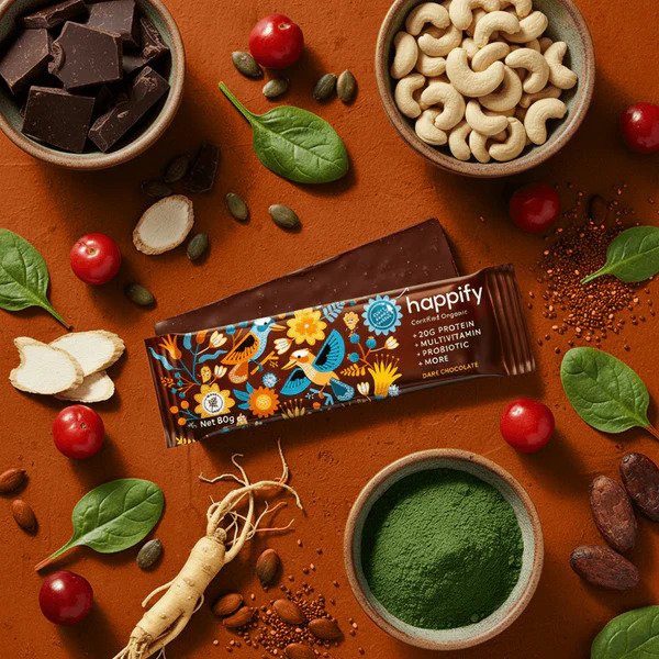 Happify　プロテインマルチビタミン プロバイオティクスバー イメージ