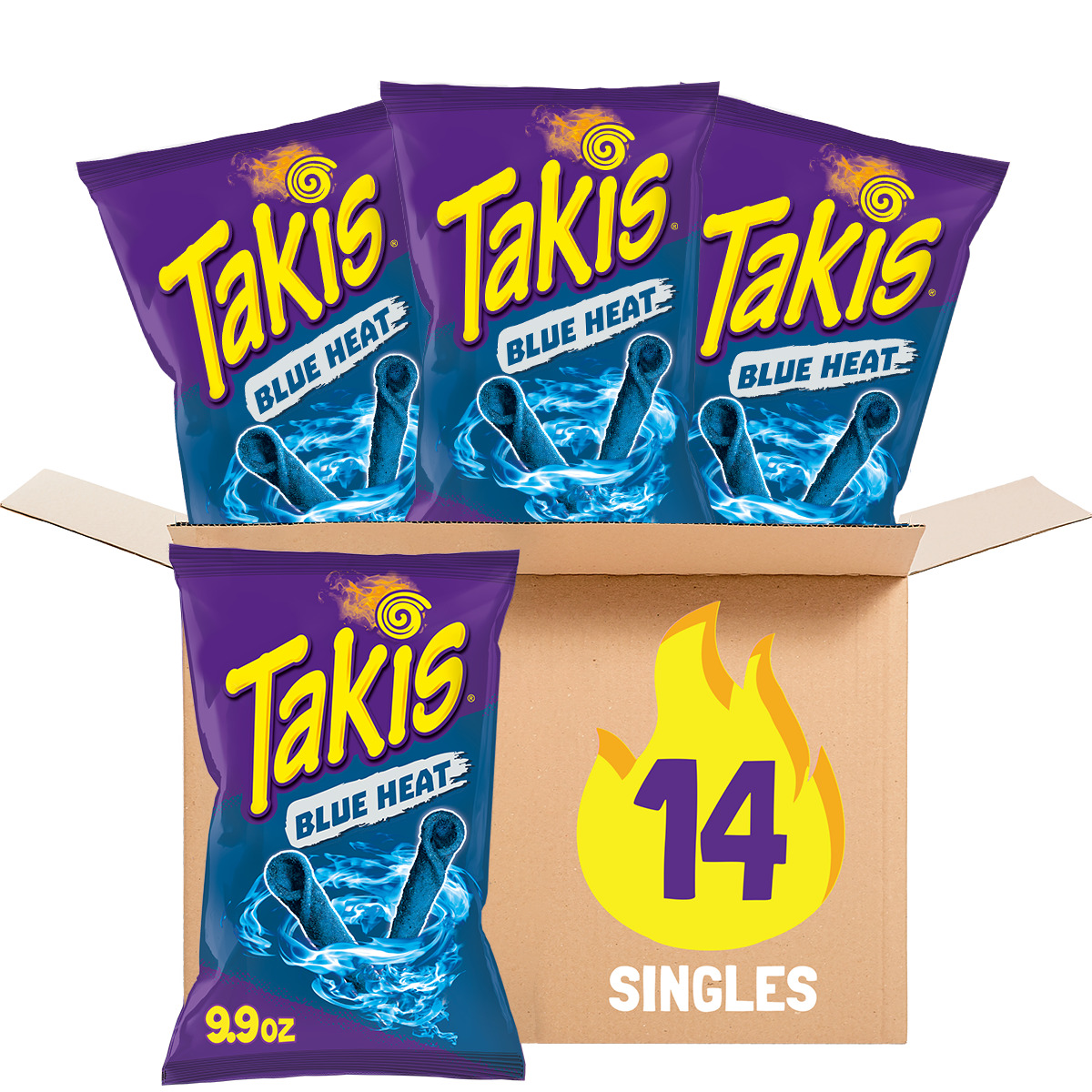 Takis Blue Heat rolled tortilla chips Image