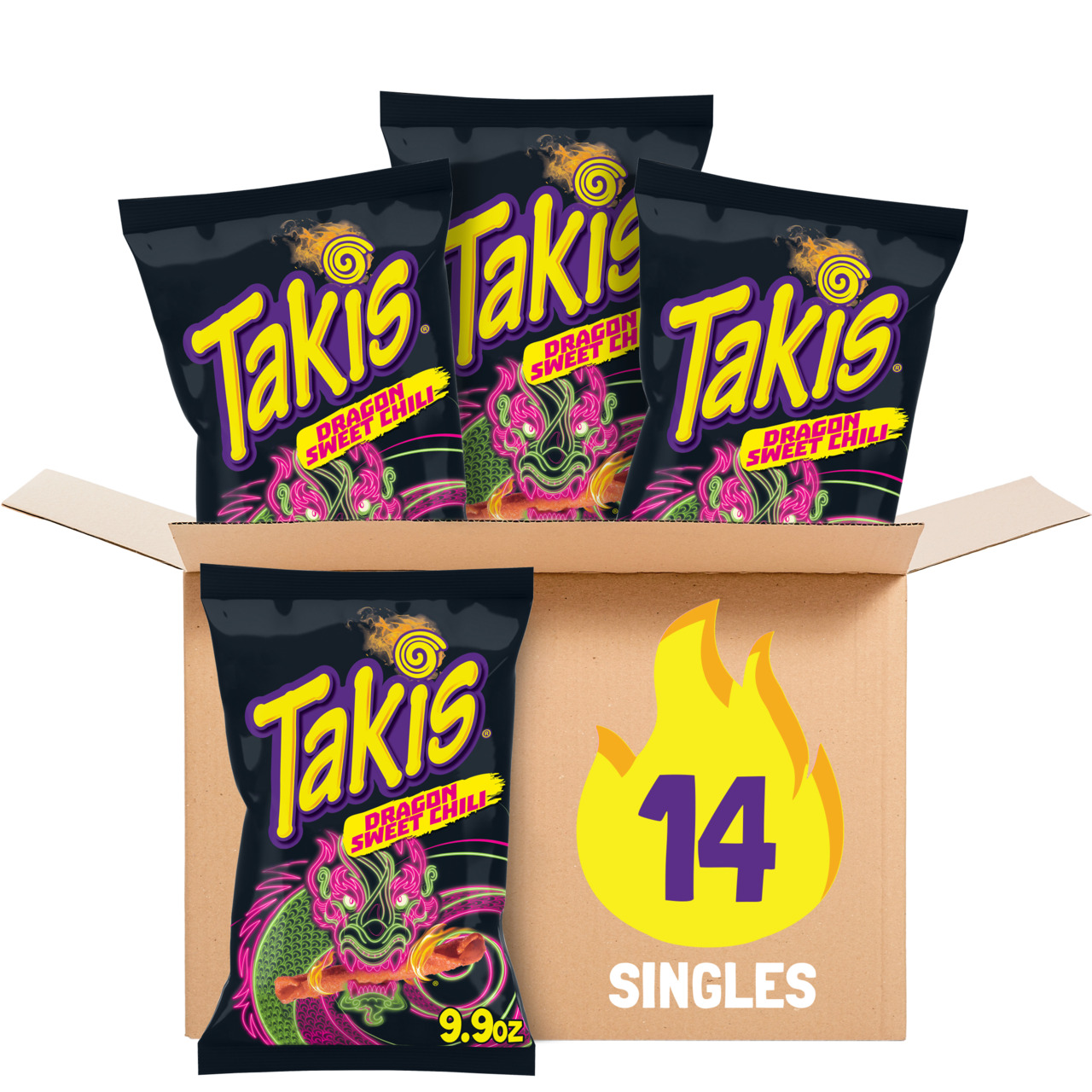 Takis Dragon Sweet Chili rolled tortilla chips Image