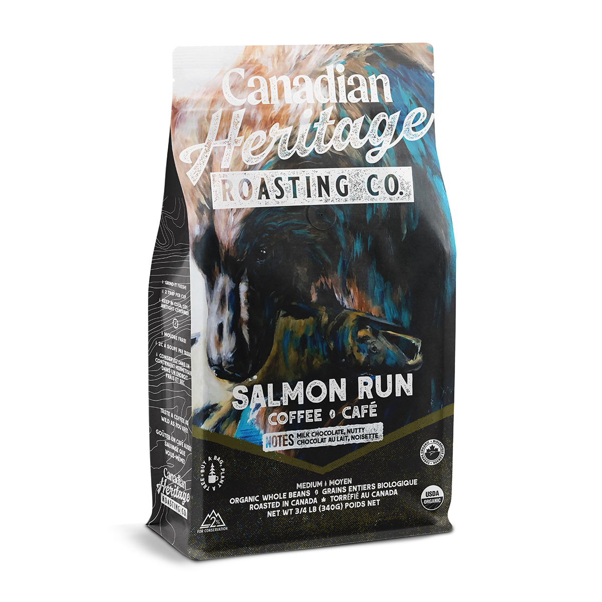 Whole Bean Coffee: Bison, Grizzly, Salmon Run, Burnt Timber - 340g & 908g Image