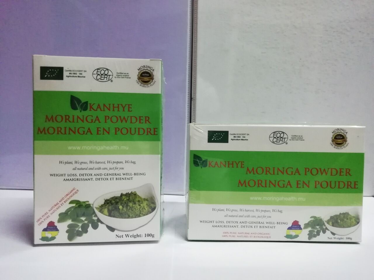 1. Moringa Tea/infusion  2. Moringa and hibuscus infusion  3. Moringa powder.   4. Moringa and ginger infusion 5. Moringa capsule Image