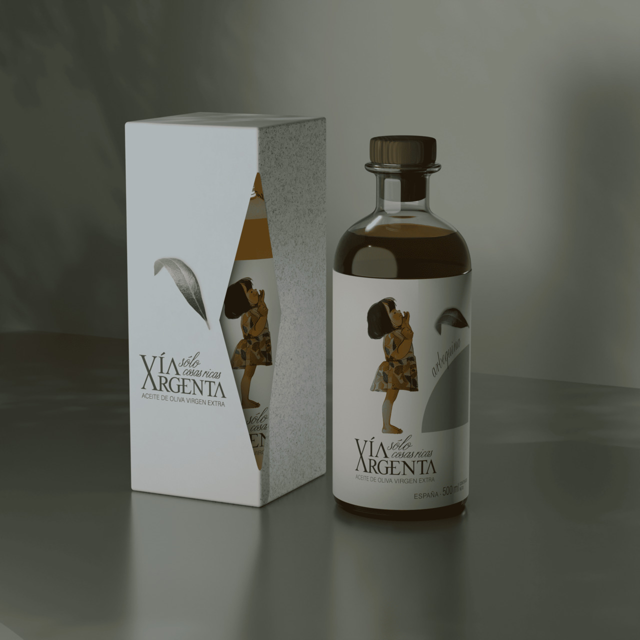 EXTRA VIRGIN OLIVE OIL PREMIUM ARBEQUINA 500ML EARLY HARVEST EVOO Image