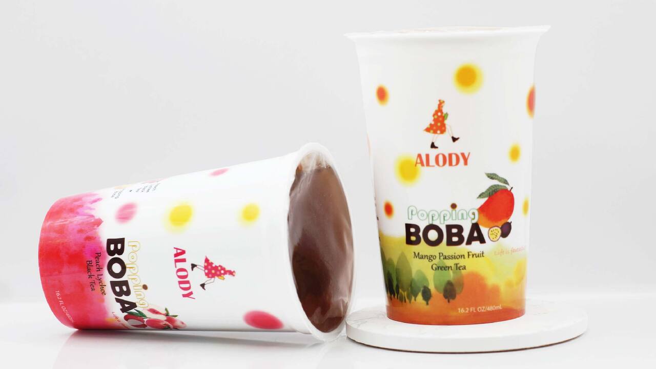 Popping bubble Tea In Cup Image