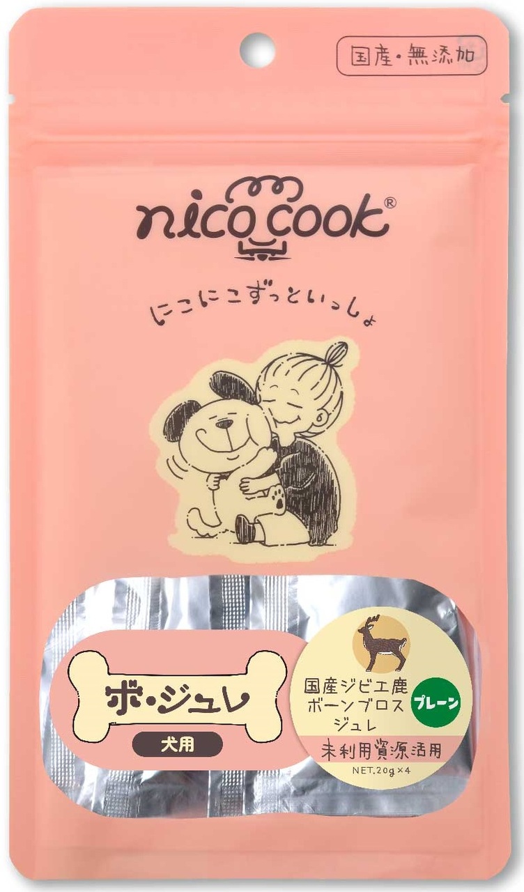 nico cook　ボ・ジュレ　国産ジビエ鹿ボーンブロスジュレ　プレーン　犬用 Image