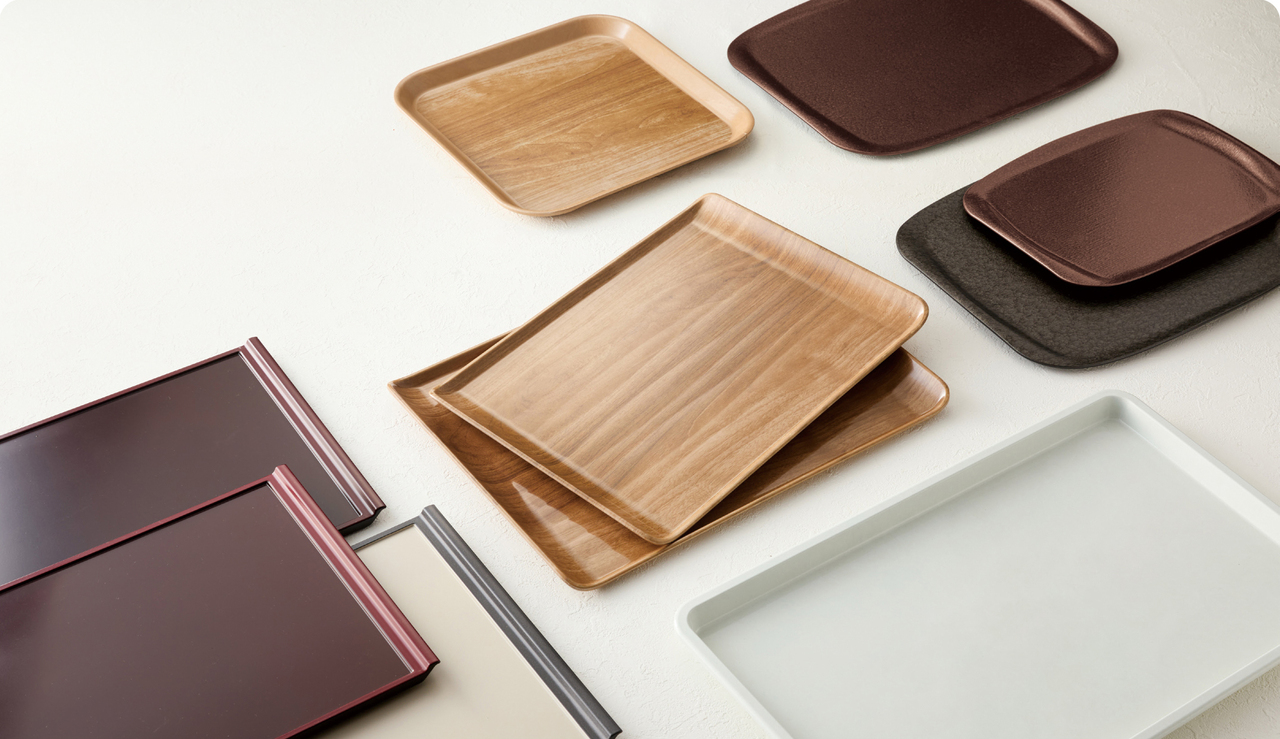 14. トレイ・お盆「【NEW】ストロングトレイ・シートパントレイ・ホテルパントレイ」「【NEW】ノルディックトレイ・縁取長手盆」など Image