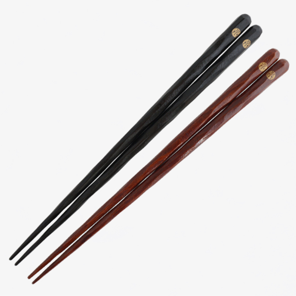 Hyozaemon Kezuri Chopsticks – Black (Ebony)　Red (Manilkara wood) Image