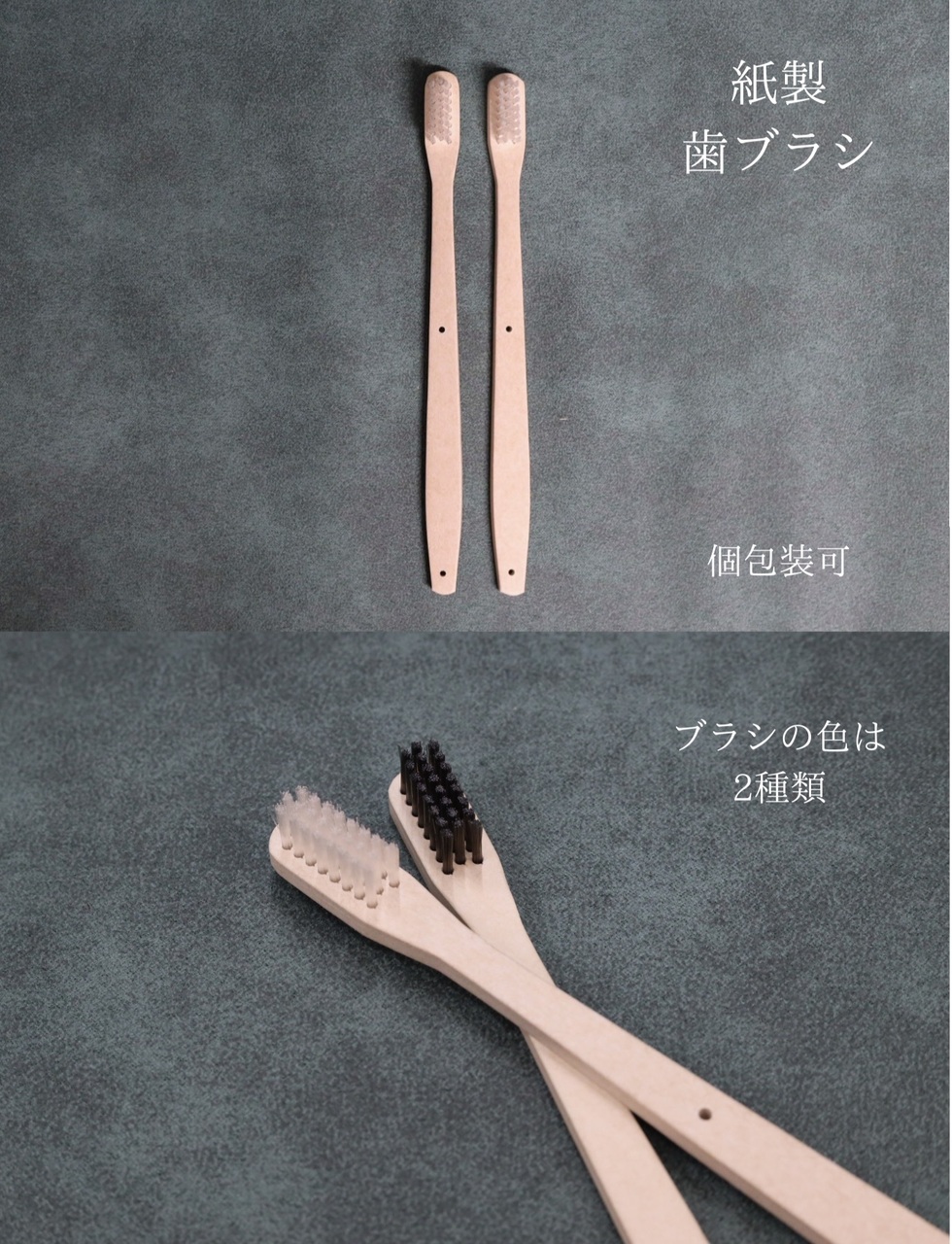 【世界初】紙製歯ブラシ　紙製コーム　紙製くつべら Image