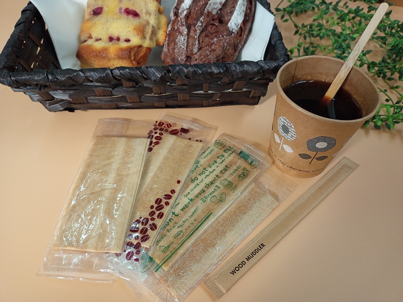 やぶれにくい　FSC認証　未晒おしぼり イメージ