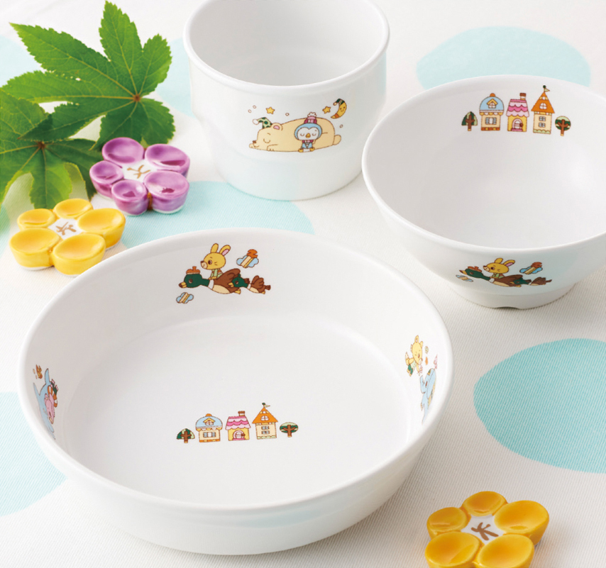 16. 子ども食器・強化磁器「いつも一緒」「青空の下で」 イメージ