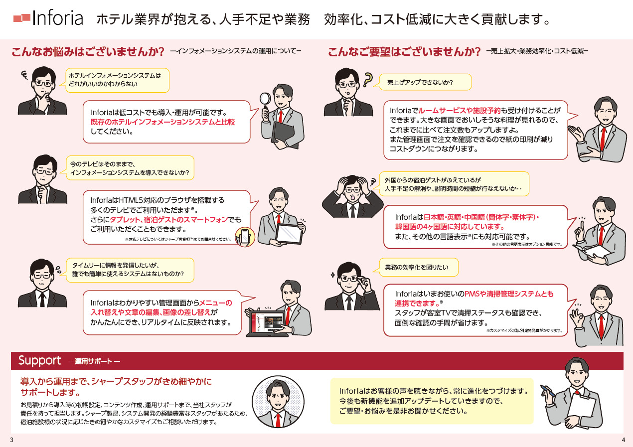 客室インフォメーションサービス「Inforia」 イメージ
