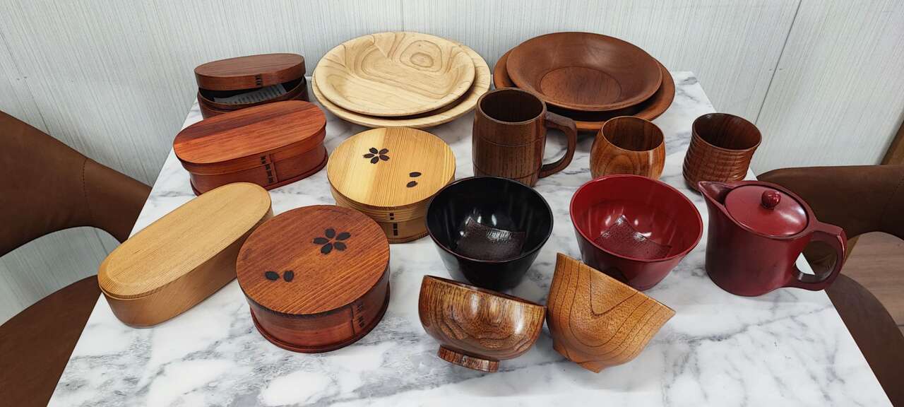 木製　食器　漆器　OEM　切子　グラス　カットガラス　食洗機対応　オリジナル加工 イメージ