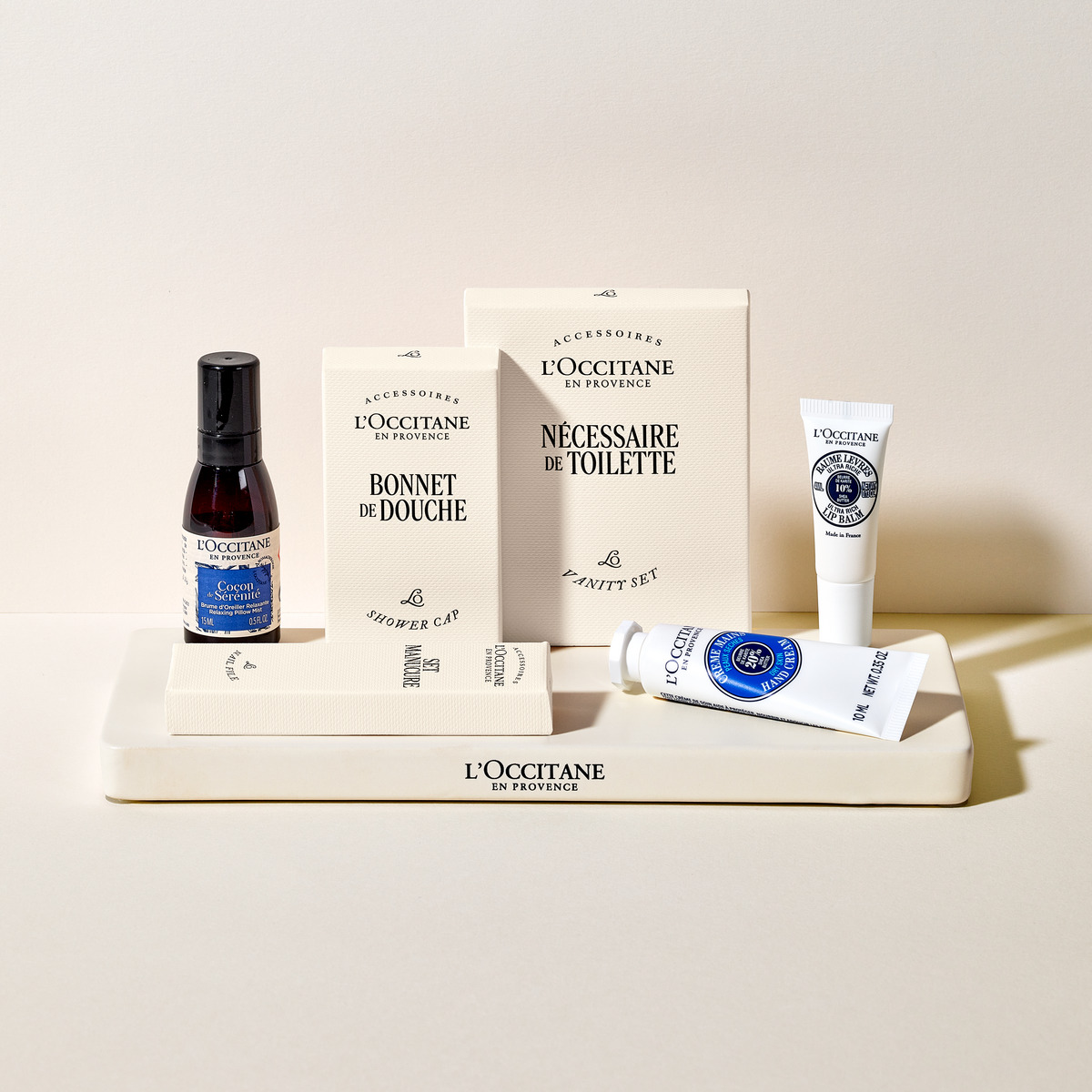 LOCCITANE ロクシタン サブアメニティ コレクション（ハンドクリーム/リップバーム/入浴剤/リネンスプレー/リフレッシングコットン） イメージ