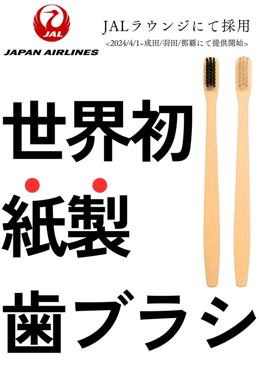 《世界初》紙製歯ブラシ イメージ