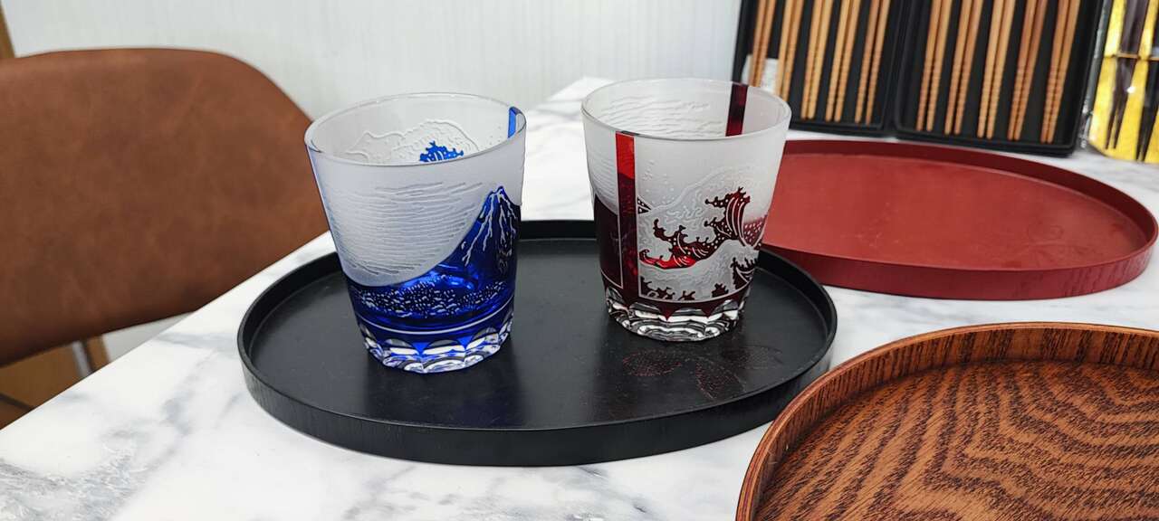 木製　食器　漆器　OEM　切子　グラス　カットガラス　食洗機対応　オリジナル加工 イメージ